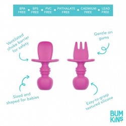 Bumkins Silicone Chewtensils - Gray