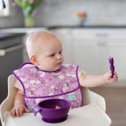 Bumkins Silicone First Feeding Set - Purple