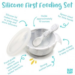 Bumkins Silicone First Feeding Set - Sage