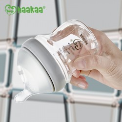 Haakaa Gen. 3 Glass Baby Bottle 90ml - Nude