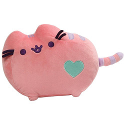 Pusheen by Gund Pusheen Pastel Heart Cat Plush, Pink 12- inches