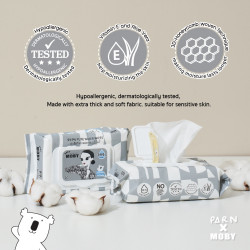 BABY MOBY WATER WIPES (with cover) - 80 Pulls