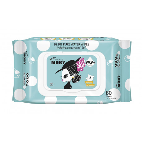 BABY MOBY WATER WIPES (with cover) - 80 Pulls