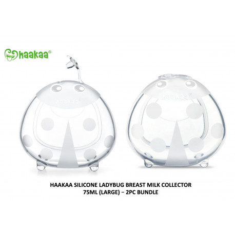 Haakaa Ladybug Silicone Breast Milk Collector 2.5oz 2pcs. BPA FREE NEW!