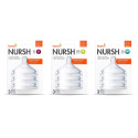 Boon NURSH Silicone Nipples - Fast Flow (3-Pack)