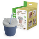 Haakaa Jolly Hippo Silicone Sippy Cup - Bluestone