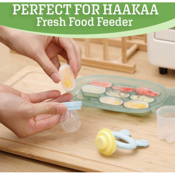 Haakaa Freezer Feeder Nibble Tray Pea Green