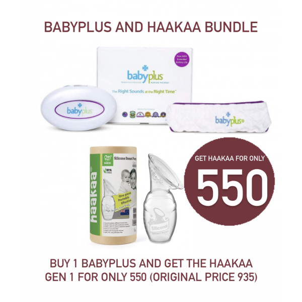 BabyPlus Prenatal Education System +  Haakaa Gen 1 Silicone Breast Pump 100ml Bundle