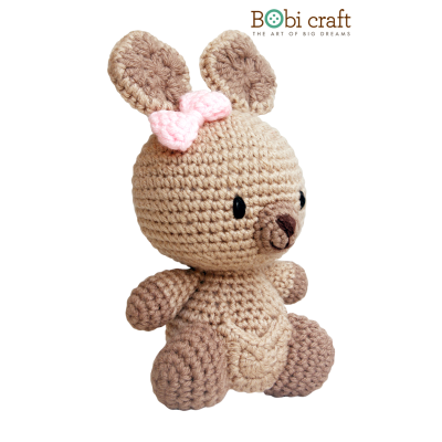 Bobi Craft - Mini Karo Beige Sitting Kangaroo