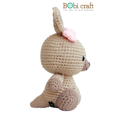 Bobi Craft - Mini Karo Beige Sitting Kangaroo