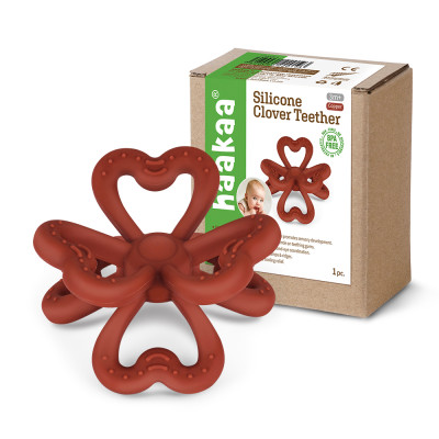 Haakaa Silicone Clover Teether - Copper