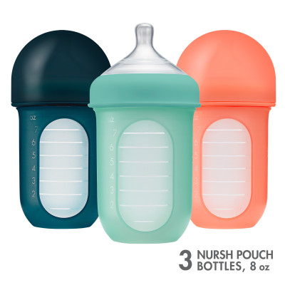 Boon NURSH Silicone Pouch Bottle 8oz / 236ml 3-Pack Set