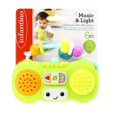 Infantino Music & Light Pretend Mini Boombox