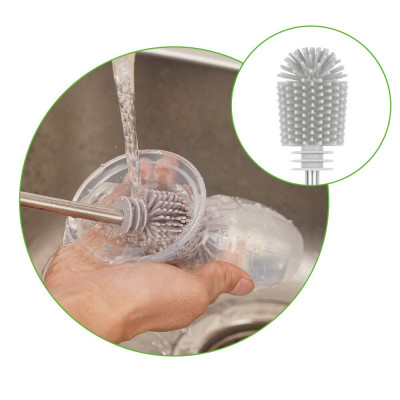 Haakaa Silicone Cleaning Brush Kit - Suva Grey