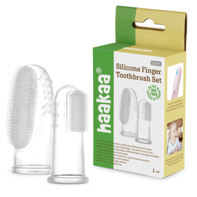 Haakaa Silicone Finger Toothbrush set 2pcs (S&L)