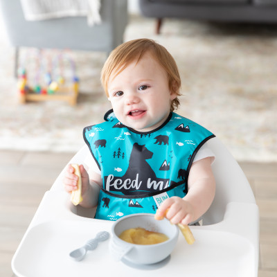 BUMKINS Super Bib 3pc Set: Feed Me Bear, Wildlife, & Outdoors