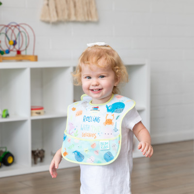 BUMKINS Super Bib 3pc Set - Rolling with the Waves