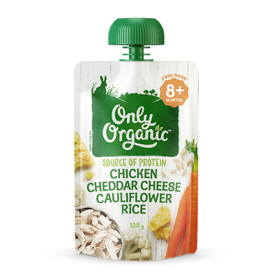Only Organic Chicken Cheddar Cheese Cauliflower Rice (8+ mos) 120g