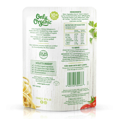 Only Organic Chicken Bolognese (10+ mos) 170g