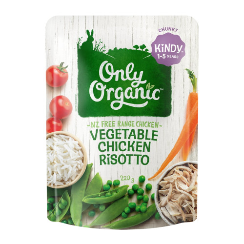 Only Organic Vegetable Chicken Risotto (1-5yrs) 220g