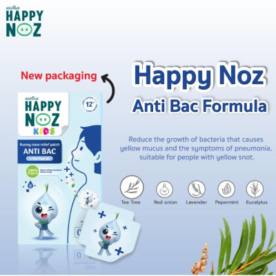 Happy Noz Organic Onion Freshener/Sticker with Antibac