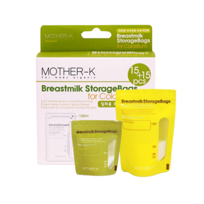 Mother-K Breastmilk Storage Bags For Colostrum 15+15