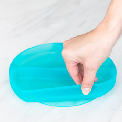 Bumkins Grip Dish - Blue Jelly