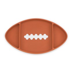 Bumkins Silicone Grip Dish - Football